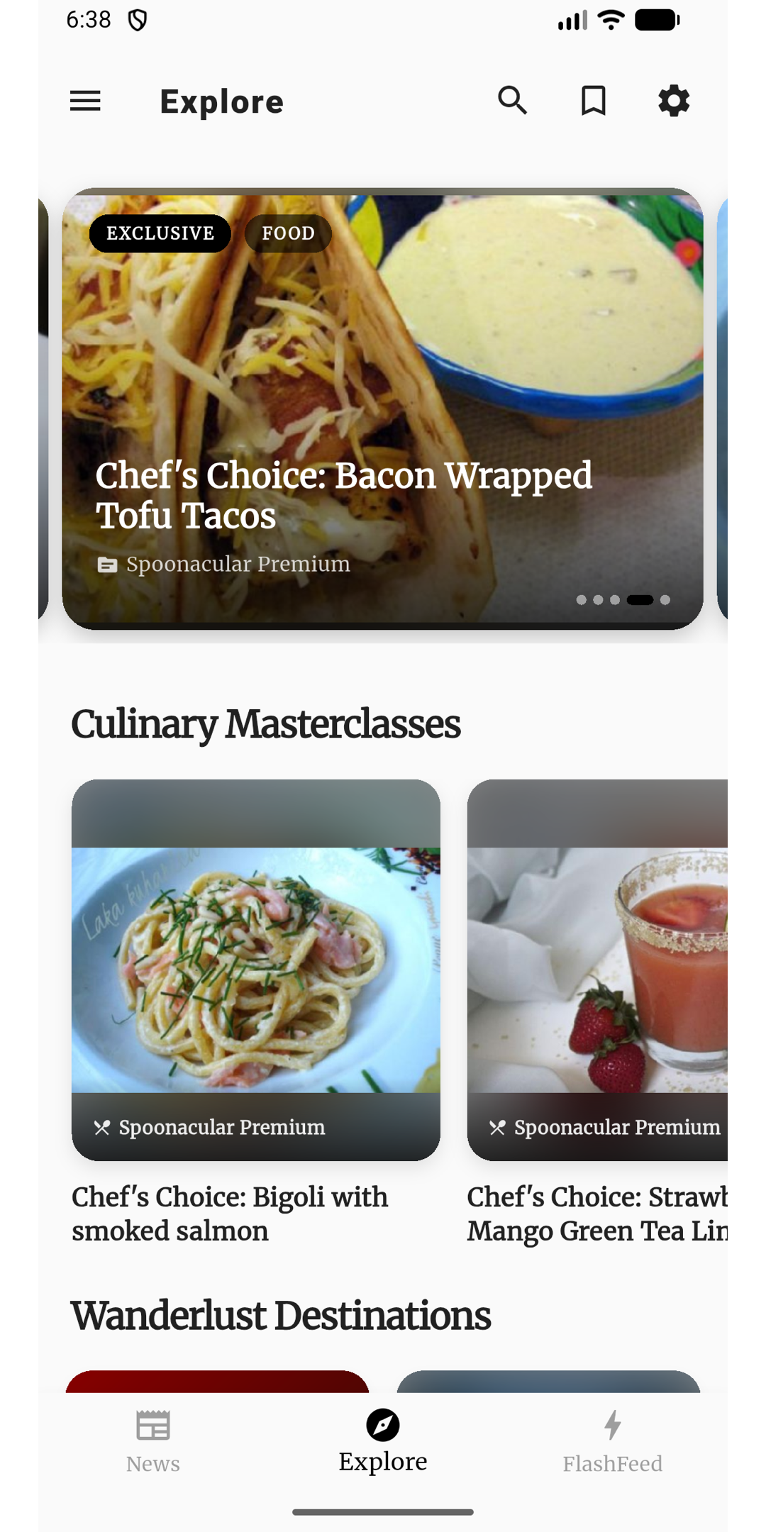 Mirror Report app - Explore
